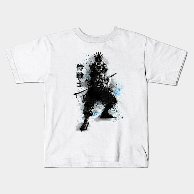 Armored samurai Kids T-Shirt by MCAshe spiritual art 